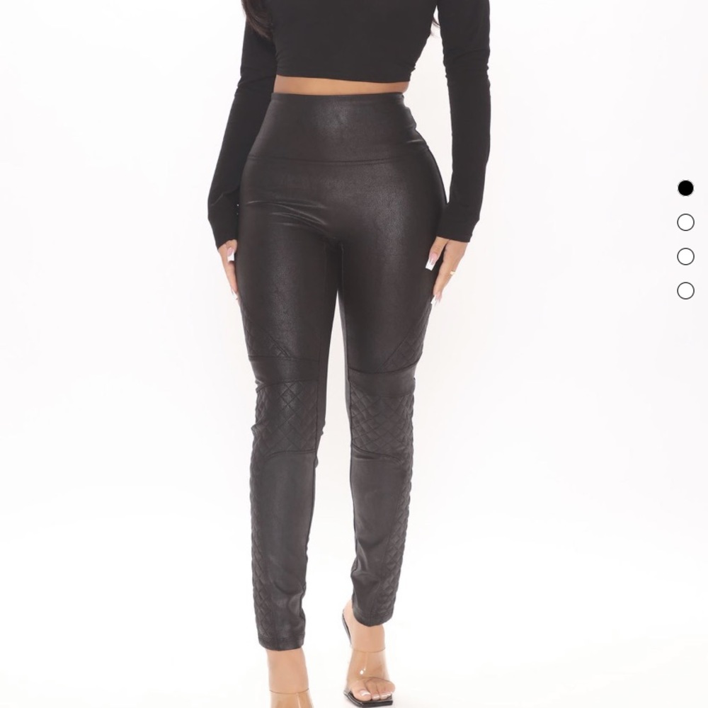 Body Sculpting Coated Moto Leggings